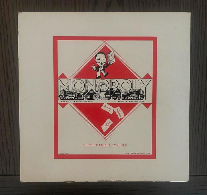 Monopoly Bordspel - Vintage Editie, Hobby en Vrije tijd, Gezelschapsspellen | Bordspellen, Gebruikt, Een of twee spelers, Drie of vier spelers
