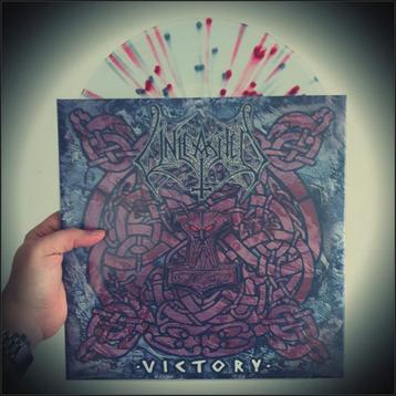 Unleashed - Victory LP Sweden Death Metal 1995 splatter beschikbaar voor biedingen