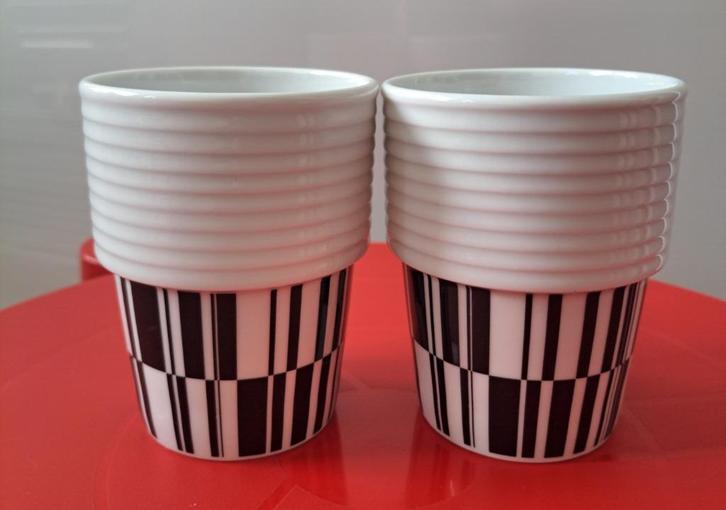 2 Filippa K Bekers Rorstrand Sweden, Huis en Inrichting, Keuken | Servies, Zo goed als nieuw, Kop(pen) en/of Schotel(s), Overige stijlen