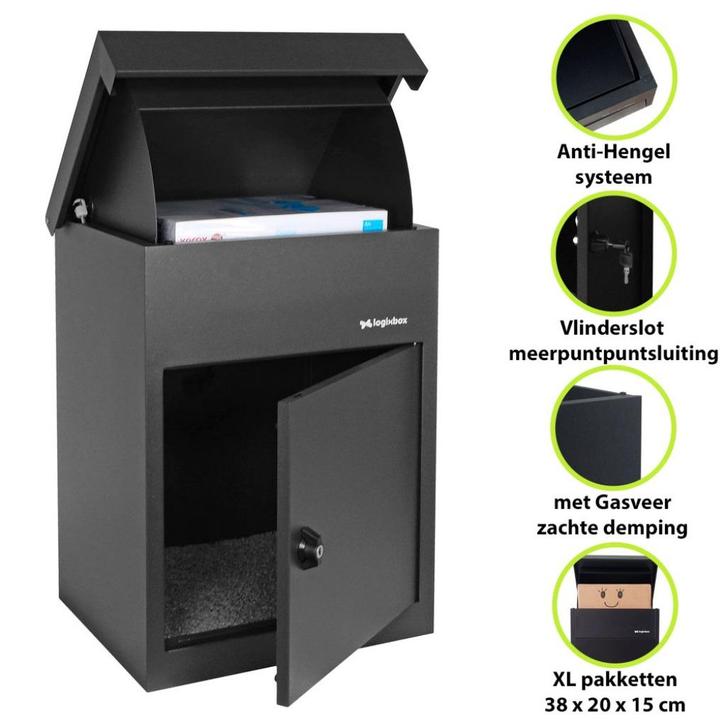 Logixbox - Pakket Brievenbus - Multibox S - Wandmodel, Tuin en Terras, Brievenbussen, Nieuw, Wandbrievenbus, Staal, Ophalen of Verzenden