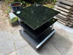 Meubel Design Laptop tafeltje, Ophalen, Hout met glas en rotatie, Vierkant, 55 tot 75 cm