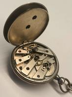 Antiek Zilveren Zakhorloge + Sleutel, Antiek en Kunst, Antiek | Klokken, Ophalen of Verzenden