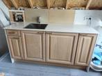 Houten Keukenblok, Huis en Inrichting, Keuken | Complete keukens, Ophalen, Gebruikt, Wit, Enkelwandige keuken