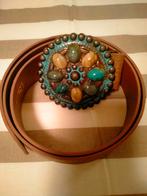 Riem maat 95 Ibiza bruin met turkooise gesp en stenen, Kleding | Dames, Riemen en Ceinturen, Ophalen of Verzenden, Zo goed als nieuw