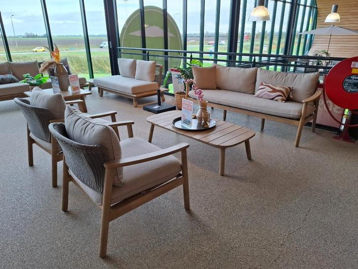 Yucatan 4 delige lounge set Graden Impressions, Tuin en Terras, Tuinsets en Loungesets, Nieuw, Loungeset, Hout, 5 zitplaatsen