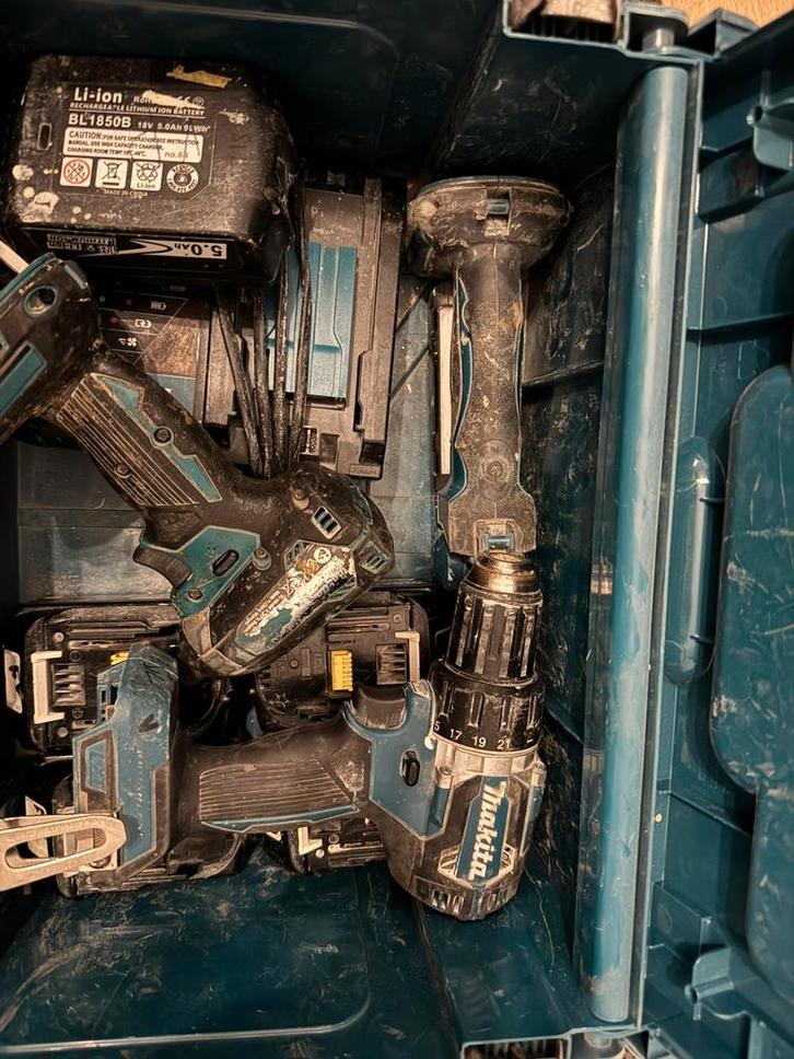 Makita set, Doe-het-zelf en Verbouw, Gereedschap | Boormachines, Zo goed als nieuw, Boor- en Schroefmachine, Ophalen of Verzenden