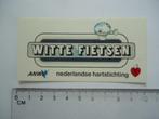 sticker oud Anwb Veluwe Witte fietsen plan retro fiets, Verzenden, Zo goed als nieuw, Bedrijf of Vereniging