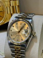 Rolex datejust 36mm gold/steel champagne diamond dial, Rolex, Overige materialen, Nieuw, Ophalen of Verzenden