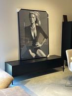 tv dressoir 180cm zwart eiken fineer staand of zwevend, Huis en Inrichting, Kasten | Televisiemeubels, Ophalen, Eikenhout, Zo goed als nieuw