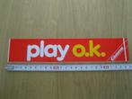 sticker CARRERA  Play O.K.  *, Ophalen, Zo goed als nieuw, Bedrijf of Vereniging