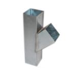 Zinken regenpijp vierkant 80x80mm VANKOPERTOTZINK, Doe-het-zelf en Verbouw, Buizen en Afvoer, Ophalen of Verzenden, Gebruikt, Zink