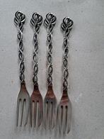Vintage Zilveren Gebaksvorkjes - Set van 4, Ophalen of Verzenden, Zilver