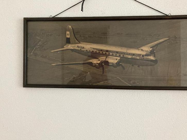 Vintage KLM 'The Flying Dutchman' Foto in Lijst, Antiek en Kunst, Kunst | Tekeningen en Foto's, Ophalen of Verzenden