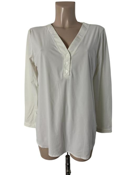 Studio Anneloes shirt lange mouw wit travel M, Kleding | Dames, T-shirts, Zo goed als nieuw, Maat 36 (S), Wit, Lange mouw, Ophalen of Verzenden