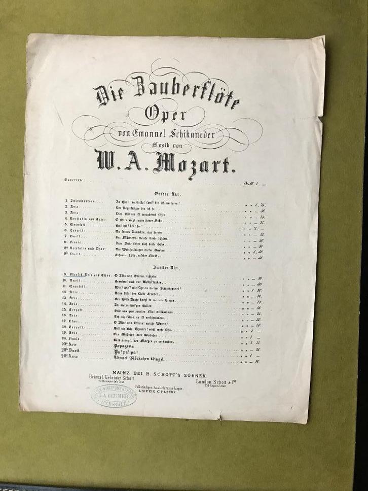 W.A. Mozart - Die Zauberflöte: Marsch, Arie und Chor, Muziek en Instrumenten, Bladmuziek, Gebruikt, Artiest of Componist, Klassiek