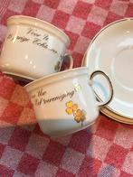 Twee jubileum kopjes - 25 jr huwelijk - Bavaria- Mitterteich, Gebruikt, Ophalen of Verzenden, Overige stijlen, Kop(pen) en/of Schotel(s)