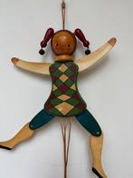 Vintage houten trekpop Sevi Italiaans 36 cm jaren ‘60, Ophalen of Verzenden, Huis en Inrichting
