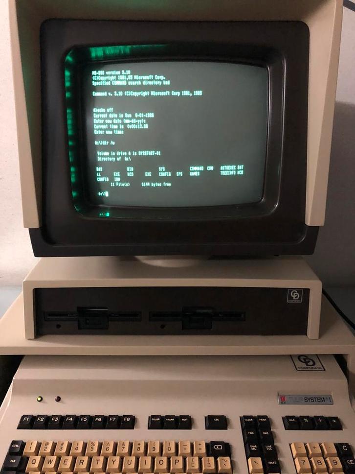 Compudata Tulip System 1 1983 8086 computer set, Computers en Software, Vintage Computers, Ophalen