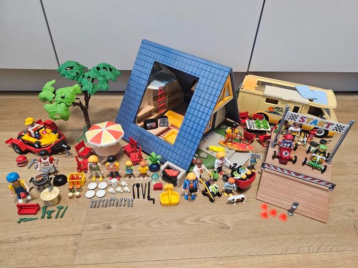 Playmobil 3230 zomerhuisje, camper, gocart, kinderwagen, bbq, Kinderen en Baby's, Speelgoed | Playmobil, Gebruikt, Ophalen of Verzenden