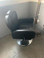 Barber Stoel Zwart, Huis en Inrichting, Ophalen, Gebruikt, Zwart, Leer