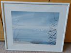 Lijst met Blue Lake afbeelding van Henri Leonard - 52x42 cm., Ophalen, Gebruikt, 50 tot 75 cm, Minder dan 50 cm