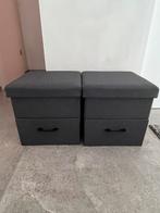 Opberg hocker • opbergbox met lade • gestoffeerd • setprijs, Ophalen, Minder dan 50 cm, Overige materialen, Minder dan 50 cm