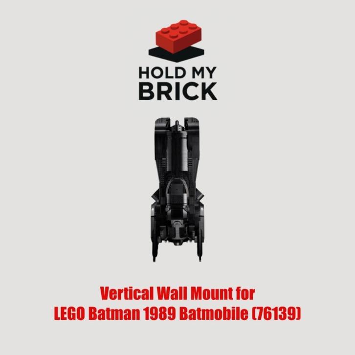 Vertical Wall Mount for LEGO Batman 1989 Batmobile (76139), Kinderen en Baby's, Speelgoed | Duplo en Lego, Nieuw, Lego, Complete set