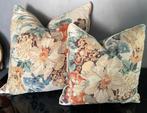 Bloemen print kussens, Ophalen of Verzenden, Zo goed als nieuw, Vierkant