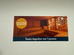 Sauna voucher, Eén persoon, Cadeaubon, Spa of Sauna