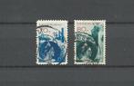 Nederland NVPH 236 - 237, koningin Wilhelmina, gestempeld, Ophalen of Verzenden, T/m 1940, Gestempeld