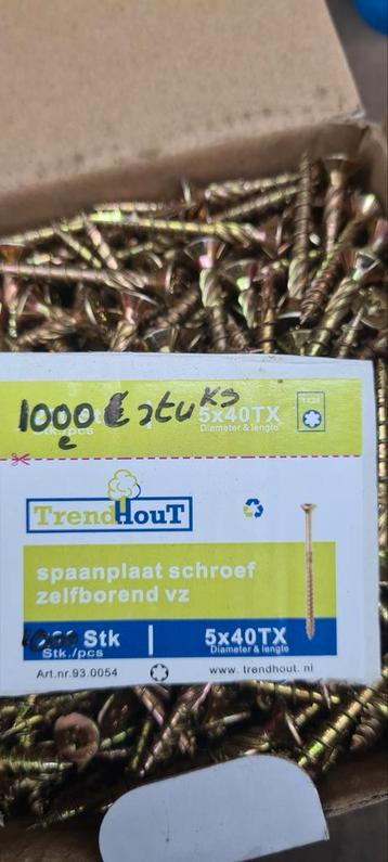 Spaanplaatschroeven 5x40 TX25 - Nieuw beschikbaar voor biedingen
