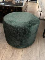 PMP SHOWROOMUITVERKOOP: groene velvet hocker, Huis en Inrichting, Rond, Nieuw, Minder dan 50 cm, Ophalen of Verzenden