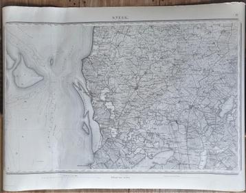 HERUITGAVE topografische kaart 10 SNEEK 1864