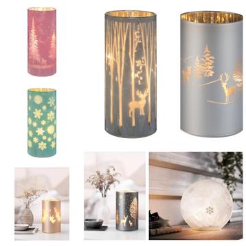 7 nieuwe windlichten decoratie winter/kerst beschikbaar voor biedingen