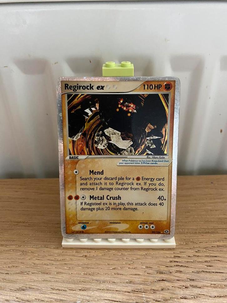 Regirock ex 99/106 - Pokemon kaart, Hobby en Vrije tijd, Verzamelkaartspellen | Pokémon, Nieuw, Losse kaart, Foil, Ophalen of Verzenden