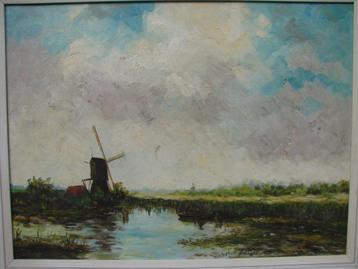 Het sfeervolle Groene Hart; klassiek olieverf van Salomein beschikbaar voor biedingen