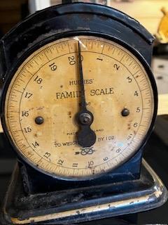 Antieke Franse Weegschaal - Zwart/Goud, met losse schaal, Antiek en Kunst, Antiek | Overige Antiek, Ophalen of Verzenden