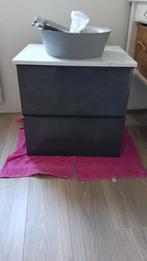 Badkamermeubel met waskom en kraan, Huis en Inrichting, Badkamer | Badkamermeubels, Ophalen of Verzenden, 25 tot 50 cm, 50 tot 100 cm