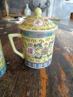 Twee Chinese Thee Mokken met Deksel, Ophalen of Verzenden