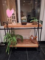 Houten serveerwagen met metalen frame, Ophalen, Gebruikt, Minder dan 50 cm, Minder dan 25 cm