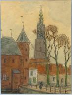 Aquarel koppelpoort Amersfoort Eduard Stoffels (1874-1951), Ophalen of Verzenden