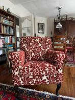 Comfortabele Fauteuil met Bloemenmotief, Ophalen, Gebruikt, 75 tot 100 cm, 75 tot 100 cm
