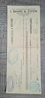 Kwitantie WAGENINGEN  Anno 1941, Ophalen of Verzenden, Overige typen