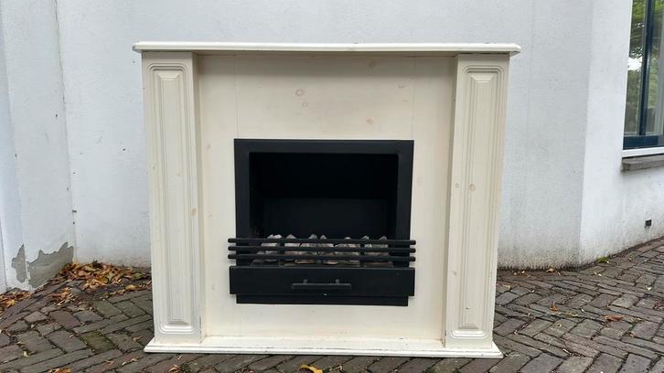 Houten open haard mantel – perfect voor kaarsen/brandgel, Huis en Inrichting, Haarden, Gebruikt, Gelhaard, Ophalen