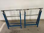 Te koop 2 metalen schragen, Doe-het-zelf en Verbouw, Steigers, Ophalen, Gebruikt, Overige typen, Minder dan 2 meter