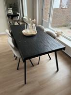 Eettafel by Fonq Tygo - 180 x 90 - Zwart, Huis en Inrichting, Tafels | Eettafels, Ophalen, Teakhout, 50 tot 100 cm, Zo goed als nieuw