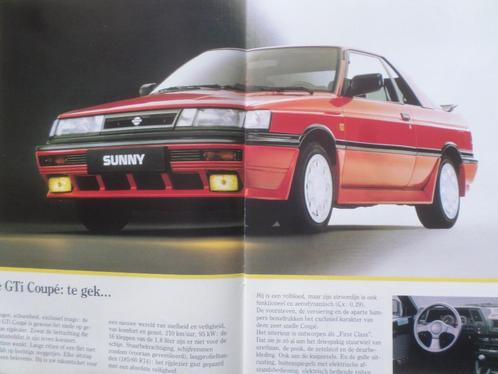 Nissan Sunny & Coupe & GTI Brochure, Boeken, Auto's | Folders en Tijdschriften, Zo goed als nieuw, Nissan, Verzenden
