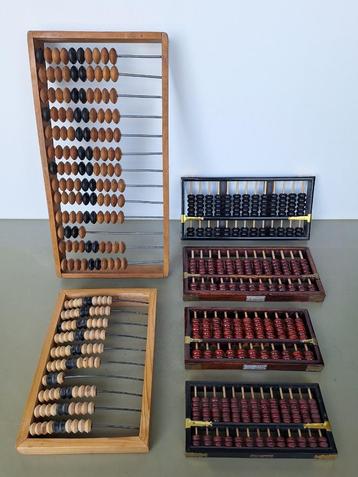 vintage houten abacus Chinees en USSR telraam telrek hout beschikbaar voor biedingen
