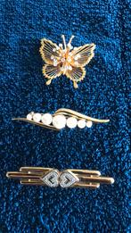Monet Broches 18 karaats zwaar verguld, Sieraden, Tassen en Uiterlijk, Ophalen of Verzenden, Zo goed als nieuw, Goud