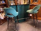 NIEUWE BAR Eichholtz Bolton groen fluweel barmeubel barstoel, Ophalen, Eichholtz, Inclusief barstoelen, Nieuw
